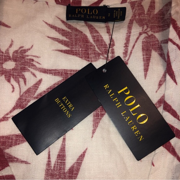 NWT Polo Ralph Lauren Floral Linen Dress size 2 - Picture 9 of 11